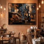 The Jebena Ritual: Luxury Watercolor Coffee Ceremony Canvas Print