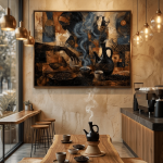 The Jebena Ritual: Luxury Watercolor Coffee Ceremony Canvas Print