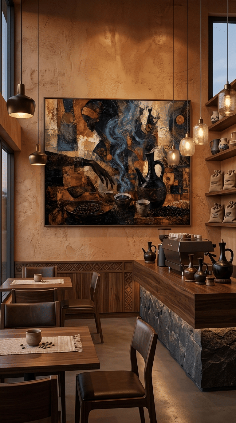 The Jebena Ritual: Luxury Watercolor Coffee Ceremony Canvas Print