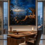 Entoto Eucalyptus Horizon: Panoramic Addis Impressionist Canvas Print