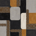 Ethiopian Tilet Pattern Abstract Canvas Wall Art | Modern Geometric Heritage Art Print | Premium Gallery Canvas