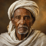 Legacy of Wisdom: Distinguished Ethiopian Elder Portrait Canvas Art