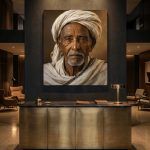 Legacy of Wisdom: Distinguished Ethiopian Elder Portrait Canvas Art