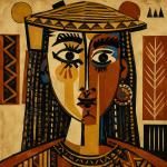 Queen of the African Sun | Abstract Portrait | canvas Addis