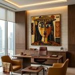 Queen of the African Sun | Abstract Portrait | canvas Addis