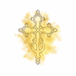 Minimalist Heritage: Elegant Single-Line Ethiopian Cross Canvas