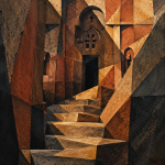 Medhane Alem Volcanic Stone Cubist Abstract