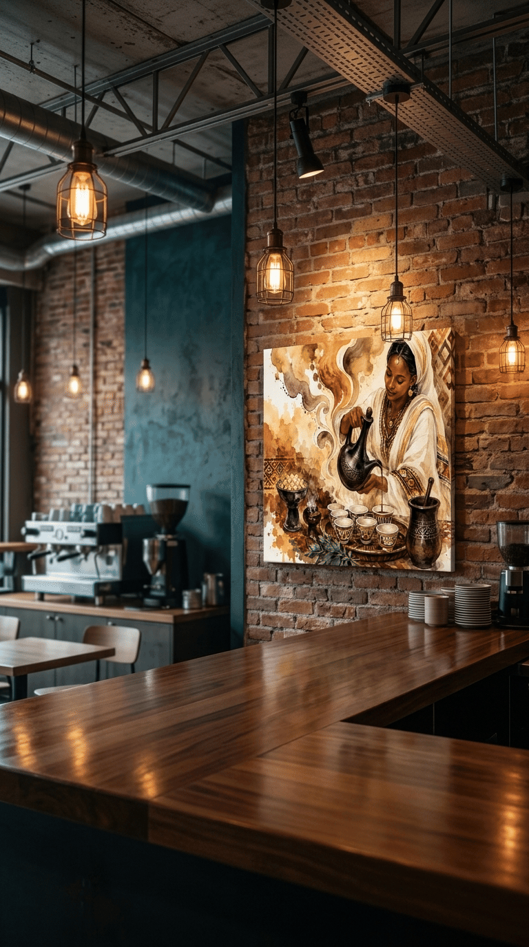 The Jebena Ritual: Luxury Watercolor Coffee Ceremony Canvas