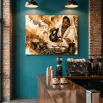 The Jebena Ritual: Luxury Watercolor Coffee Ceremony Canvas