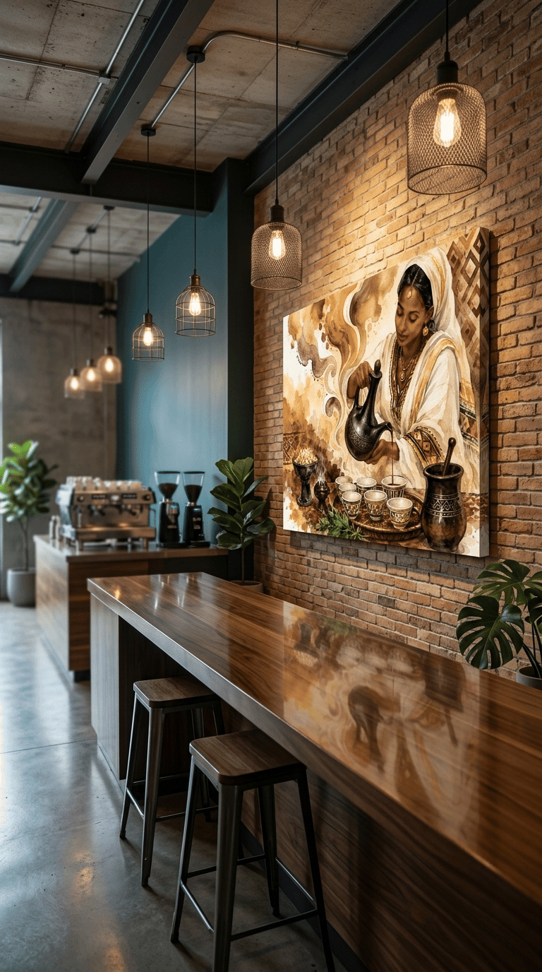 The Jebena Ritual: Luxury Watercolor Coffee Ceremony Canvas