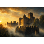 Gondar Fasil Castle Morning Landscape